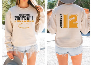 Customized Football Shirt, Your Name Football Shirt, Game Day Shirt, Football Season Shirt, Football Mom Shirt