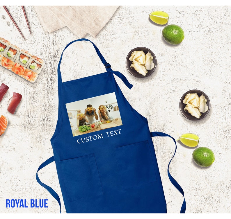 Custom Photo Apron, Picture Chef Gift Apron, Custom Text Apron, Personalized Gift Apron, Adjustable Photo Apron, Cute Apron, Gift