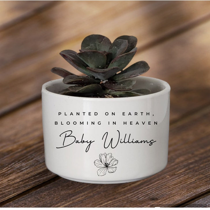 Miscarriage, Miscarriage Gift, Child Loss Remembrance, Infant Loss Memorial, Memorial Planter, Personalized Gift, Planted on Earth Blooming