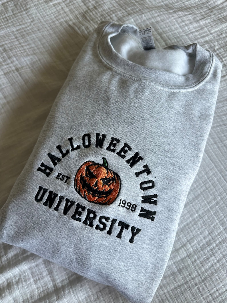 Halloweentown University Embroidered Sweatshirt | Fall Sweater | Halloweentown Crewneck | Halloween Sweatshirt | Halloweentown University