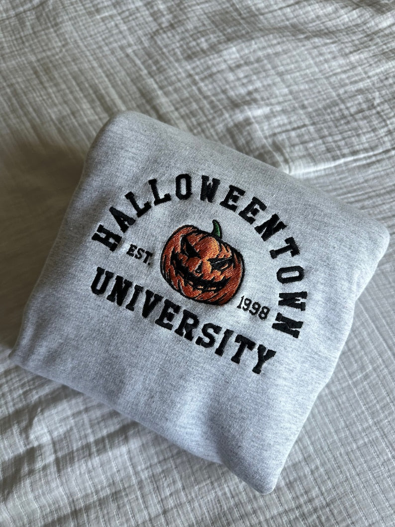 Halloweentown University Embroidered Sweatshirt | Fall Sweater | Halloweentown Crewneck | Halloween Sweatshirt | Halloweentown University