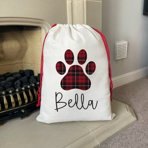 Personalised Christmas Sack For Dogs - Personalised Dog Christmas Sack - Dog Christmas Gifts - Pet Christmas Stocking - Dog Christmas Gifts