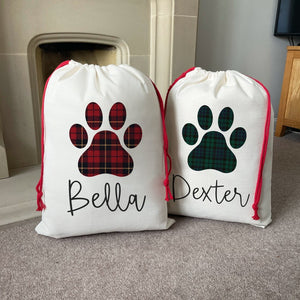 Personalised Christmas Sack For Dogs - Personalised Dog Christmas Sack - Dog Christmas Gifts - Pet Christmas Stocking - Dog Christmas Gifts