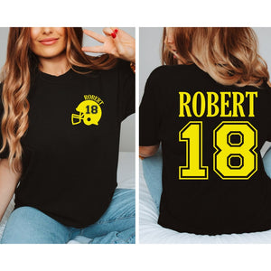 Customized Football Shirt ,Custom Name Number Football Shirt, Game Day Shirt ,Football Season Tee,Touch Down Kinda Day football T-Shirt