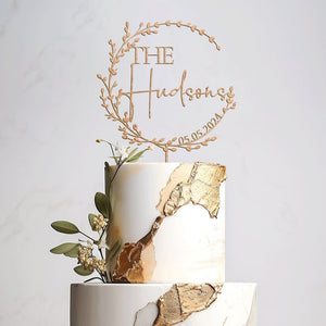 Gold wedding cake topper, Mr Mrs cake topper,Personalized cake topper,Wedding cake topper,Anniversary Cake topper,Custom cake topper, Rustic