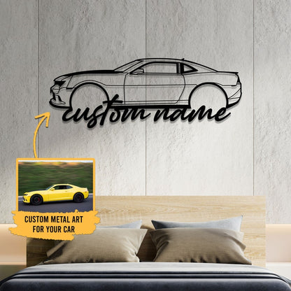 Custom Name Car Silhouette Metal Sign, Car Metal Wall Art, Car Wall Sign, Custom Gift, Metal Sign, Personalized Gifts, Home Decor