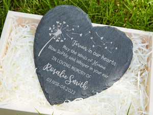 Engraved Always And Forever In Our Hearts Personalized Memorial Garden Stone,memorial garden,sympathy gifts,remembrance,bereavement gifts