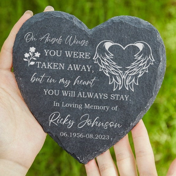 Always And Forever In Our Hearts Personalized Memorial Garden Stone,memorial garden,sympathy gifts,remembrance,bereavement gifts