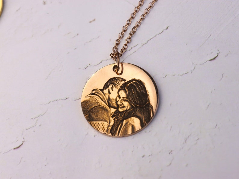 Real Picture Necklace Custom Portrait Personalized Necklace Valentines Day Gift Mother's Day gift Gift for dad gift for her