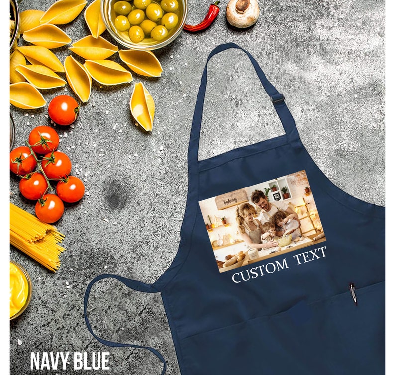 Custom Photo Apron, Picture Chef Gift Apron, Custom Text Apron, Personalized Gift Apron, Adjustable Photo Apron, Cute Apron, Gift