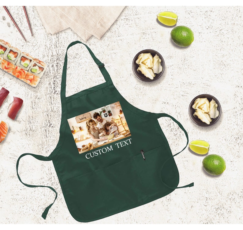 Custom Photo Apron, Picture Chef Gift Apron, Custom Text Apron, Personalized Gift Apron, Adjustable Photo Apron, Cute Apron, Gift