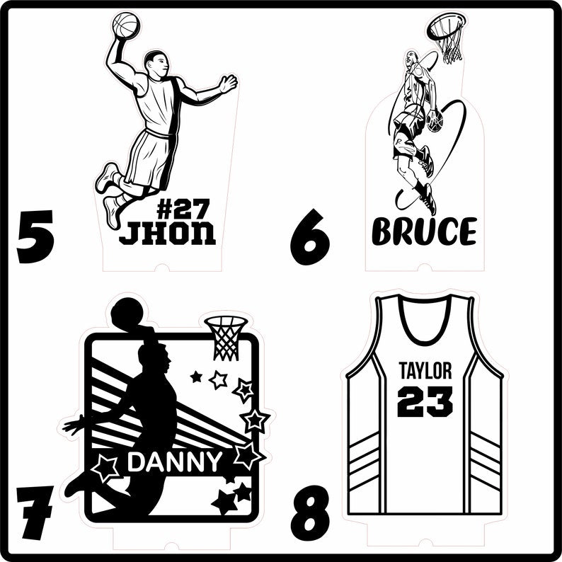 Basketball Personalized LED Night Light - Custom Gift for Fans, Sports Bedroom, Game Room Decor, Party Enhancer