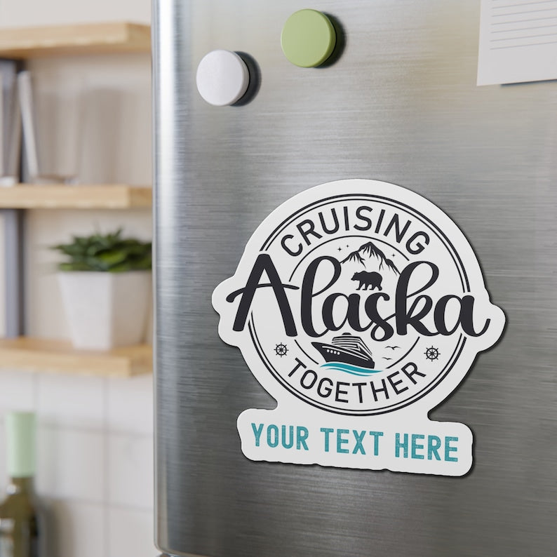 Alaska Cruise Personalized Door Magnet, Alaska Cruise Magnet, Personalized Cruise Door Magnets, Cruise Door Deco, Custom magnetic cruise