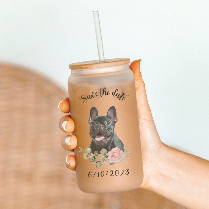 Custom Dog Engagement Gift, Personalized My Humans Are Getting married glass tumbler, Custom Pet Engagement Gift, custom pet wedding gift