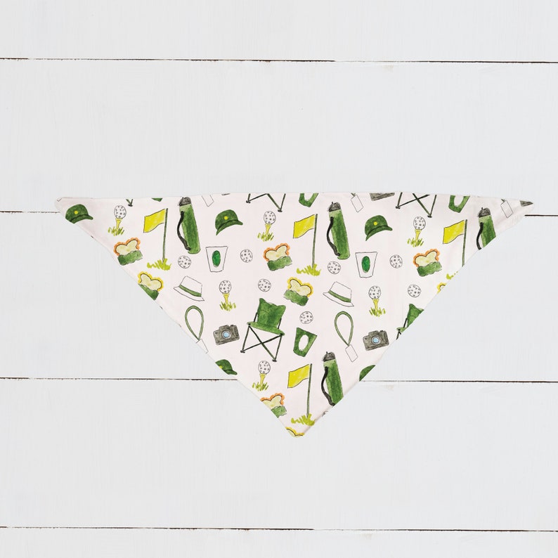 Golf Patron Pattern Pet Bandana | Golf Tournament Dog Bandana, Dog Tie On Bandana