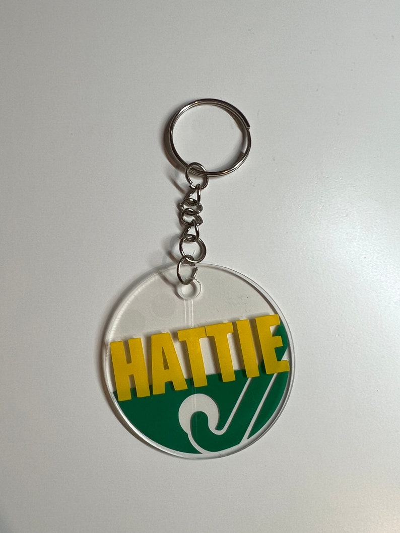 Hockey Keyring - Sports Keyring - Ice Hockey - Field Hockey