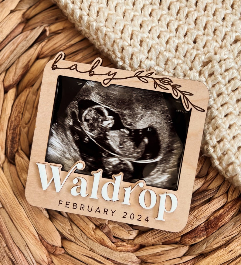 Magnetic Photo Frame | Ultrasound Magnetic Frame | Baby Announcement Photo Prop | Pregnancy Announcement | Baby Announcement