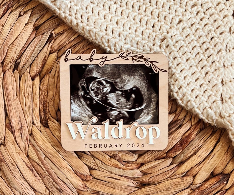 Magnetic Photo Frame | Ultrasound Magnetic Frame | Baby Announcement Photo Prop | Pregnancy Announcement | Baby Announcement
