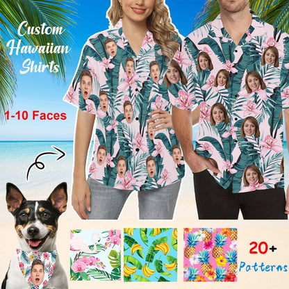 Customized Photo Hawaiian Shirt for Man Woman, Custom Hawaiian Shirt with Face, Personalized Hawaiian Shirt,Custom Father's Day Gift for Dad il_794xN.5219119220_n2hl.jpg?v=1715997726