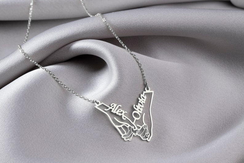 Personalized Bestfriend Necklace, Sterling Silver Pendant, Gifts For Teenage Girls