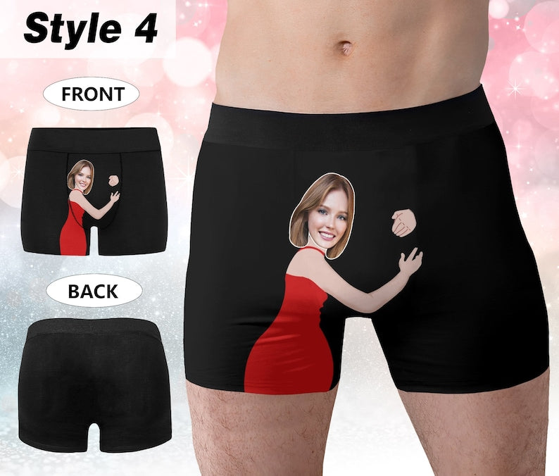 Personalized Boxers for Husband, Custom Face Underwear,Funny Wedding Gift for Bridegroom,Popular Anniversary Gift, Boyfriend Birthday Gift