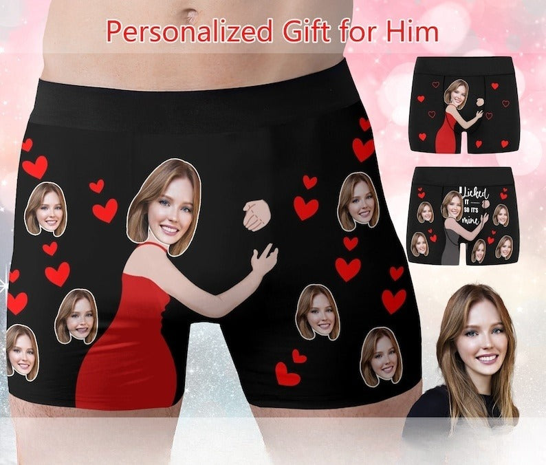 Personalized Boxers for Husband, Custom Face Underwear,Funny Wedding Gift for Bridegroom,Popular Anniversary Gift, Boyfriend Birthday Gift
