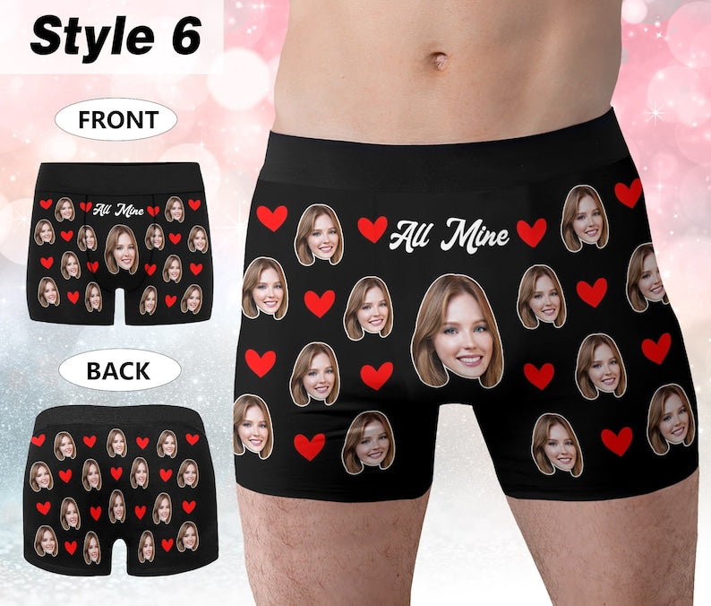 Personalized Boxers for Husband, Custom Face Underwear,Funny Wedding Gift for Bridegroom,Popular Anniversary Gift, Boyfriend Birthday Gift