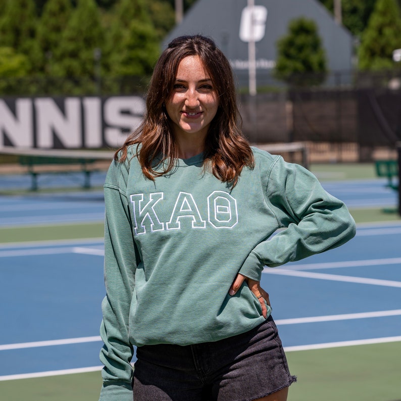 Varsity Greek Letter Embroidered Sorority Crewneck Sweatshirt / Crew Neck Sweatshirt / Big Little Family Letter Sweatshirts il_794xN.5221965786_968c.jpg