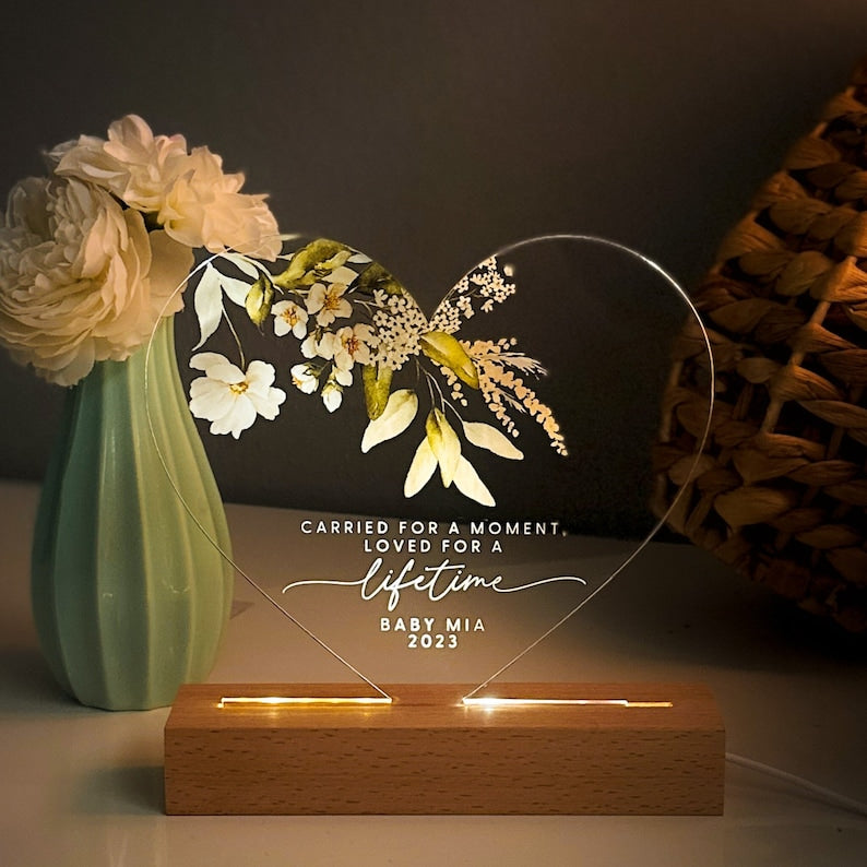 Baby Loss Gift Miscarriage Keepsake Memorial Gift Remembrance Light Funeral Gift Loss of Baby Loss of Life Personalized Light Death of Child