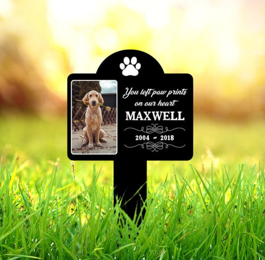 Dog Photo Memorial Stake Custom, Pet Portrait Sympathy Grave Marker, Dog Grave Markers, Outdoor Animal Grave Plaque, Grave Marker for Dog