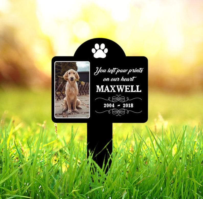 Dog Photo Memorial Stake Custom, Pet Portrait Sympathy Grave Marker, Dog Grave Markers, Outdoor Animal Grave Plaque, Grave Marker for Dog