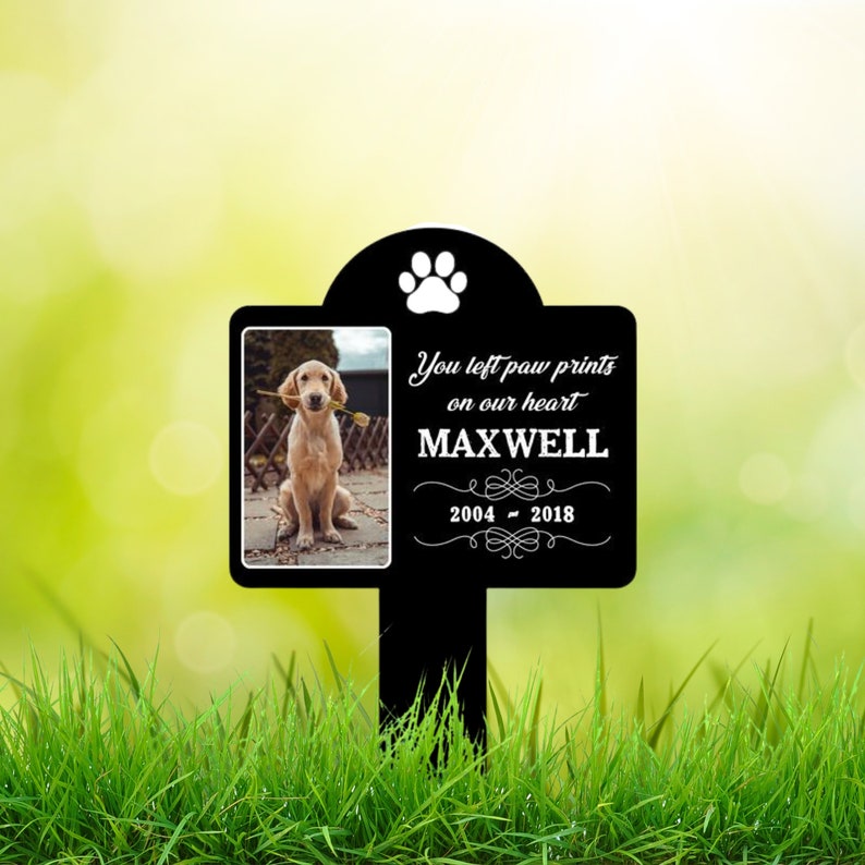 Dog Photo Memorial Stake Custom, Pet Portrait Sympathy Grave Marker, Dog Grave Markers, Outdoor Animal Grave Plaque, Grave Marker for Dog
