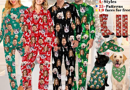 Custom Christmas Pajamas, Custom face Pajamas Set, Family Christmas Pajamas, Personalized Photo, Gift For Her/Him il_794xN.5234089997_huu8.jpg