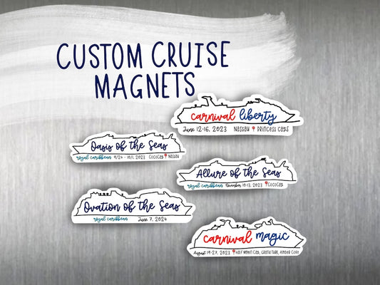 Custom Cruise Ship Magnet | Cruise Magnet for Gift Exchange