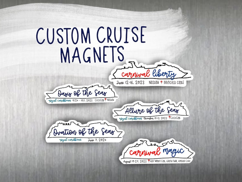 Custom Cruise Ship Magnet | Cruise Magnet for Gift Exchange