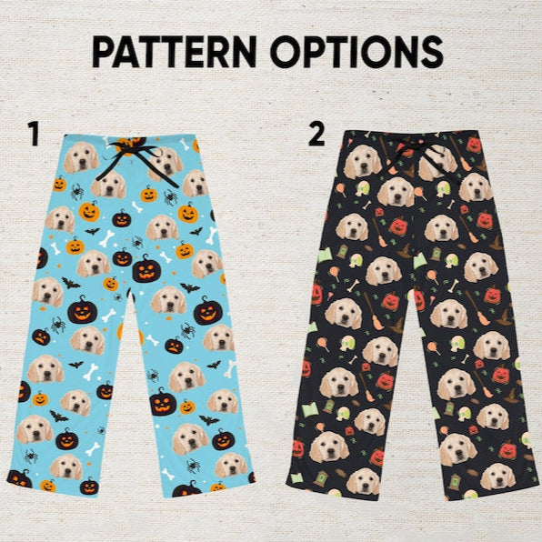 Custom Halloween Pet Pajama Pants: Personalized Dog & Cat Photo PJs