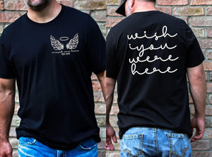 Angel Two Sides Print Shirt, Personalized Name and Dates, Memorial For Loss Of Gift