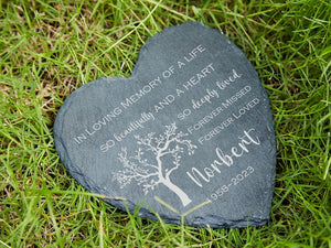Engraved Always And Forever In Our Hearts Personalized Memorial Garden Stone,memorial garden,sympathy gifts,remembrance,bereavement gifts