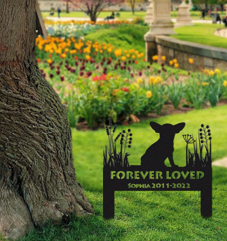 Chihuahua Memorial Stake Sign Personalized,Pet Grave Markers Sign,Sign With Stake,Pet Loss Gift,Sympathy Sign,Remembrance Stake