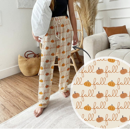 Boho Autumn, Fall Pumpkin Pajama pants winter Pajama Pants il_794xN.5251807560_4ukk.jpg