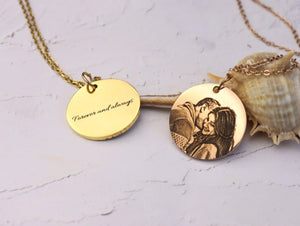 Real Picture Necklace Custom Portrait Personalized Necklace Valentines Day Gift Mother's Day gift Gift for dad gift for her