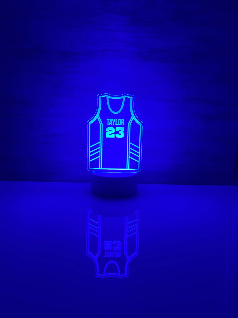 Basketball Personalized LED Night Light - Custom Gift for Fans, Sports Bedroom, Game Room Decor, Party Enhancer