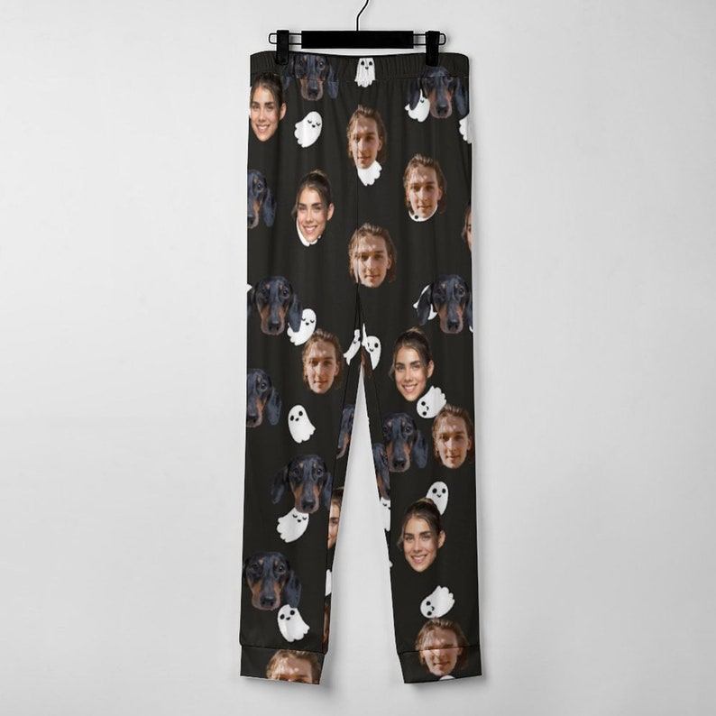 Halloween pajama pants,Custom face Pajama Set,Personalized Pajamas Set,Christmas Pajama,Custom photo Pjs,Halloween Gift to Her,giftfor women