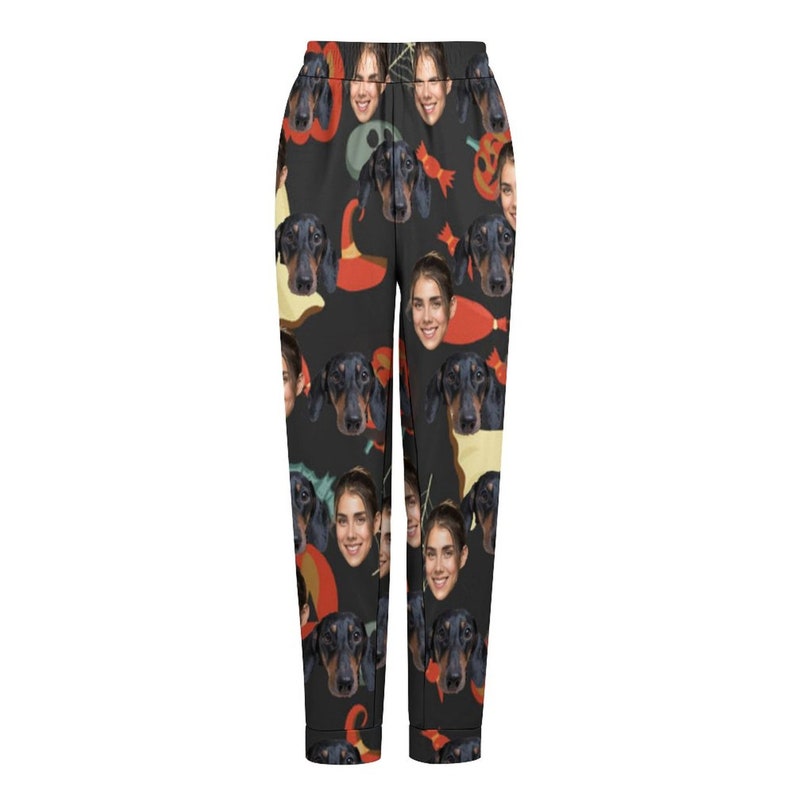 Halloween pajama pants,Custom face Pajama Set,Personalized Pajamas Set,Christmas Pajama,Custom photo Pjs,Halloween Gift to Her,giftfor women