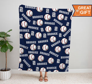 Personalized Baseball Blanket, Sports gift, baseball blanket gift, gift for baseball player, team gift, baseball team gift, custom blanket