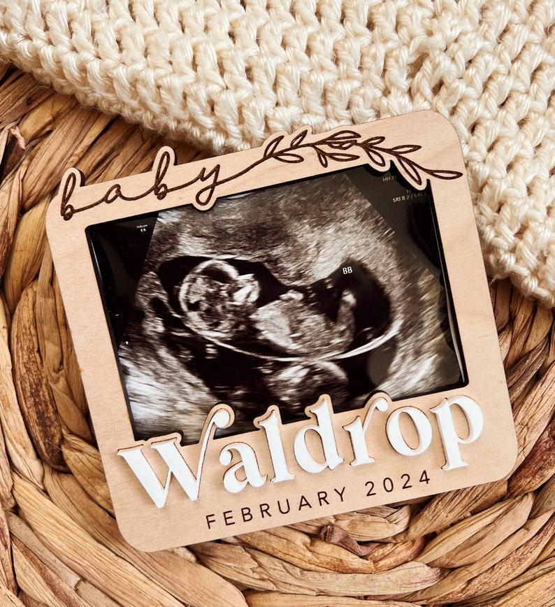 Magnetic Photo Frame | Ultrasound Magnetic Frame | Baby Announcement Photo Prop | Pregnancy Announcement | Baby Announcement