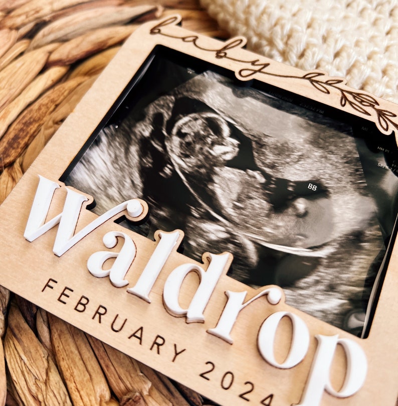 Magnetic Photo Frame | Ultrasound Magnetic Frame | Baby Announcement Photo Prop | Pregnancy Announcement | Baby Announcement