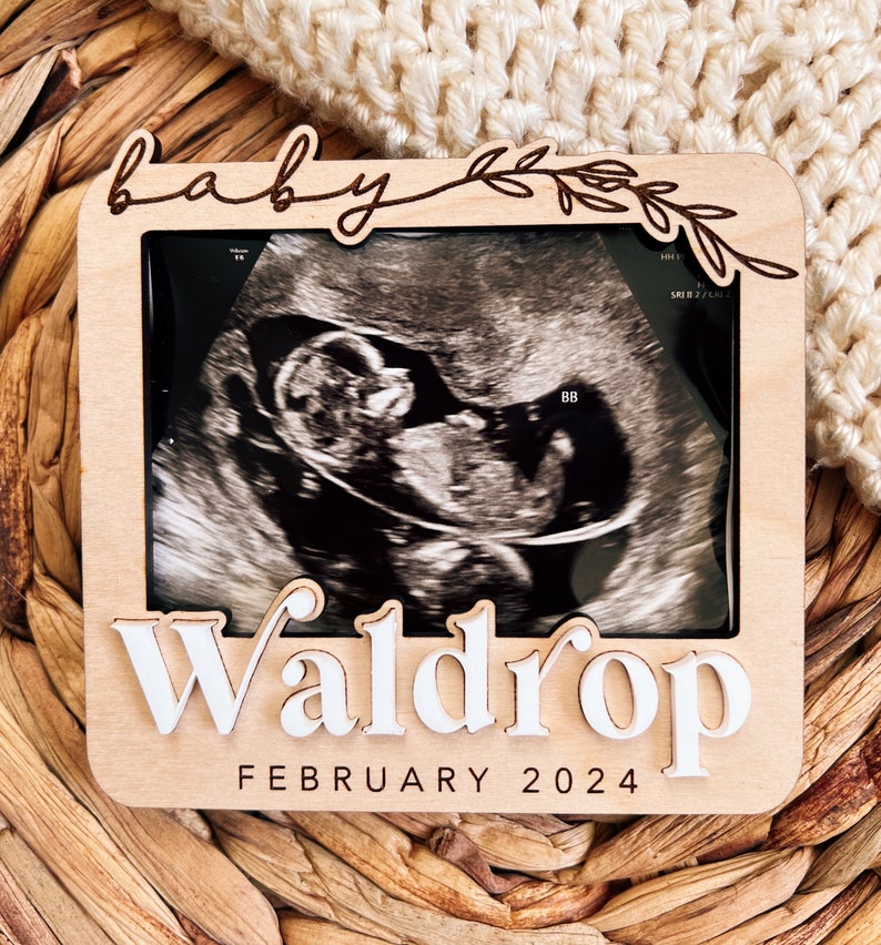 Magnetic Photo Frame | Ultrasound Magnetic Frame | Baby Announcement Photo Prop | Pregnancy Announcement | Baby Announcement