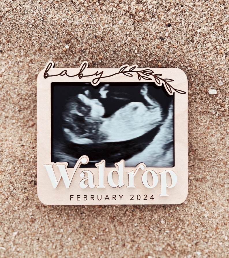 Magnetic Photo Frame | Ultrasound Magnetic Frame | Baby Announcement Photo Prop | Pregnancy Announcement | Baby Announcement