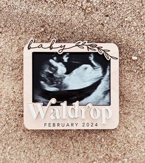Magnetic Photo Frame | Ultrasound Magnetic Frame | Baby Announcement Photo Prop | Pregnancy Announcement | Baby Announcement